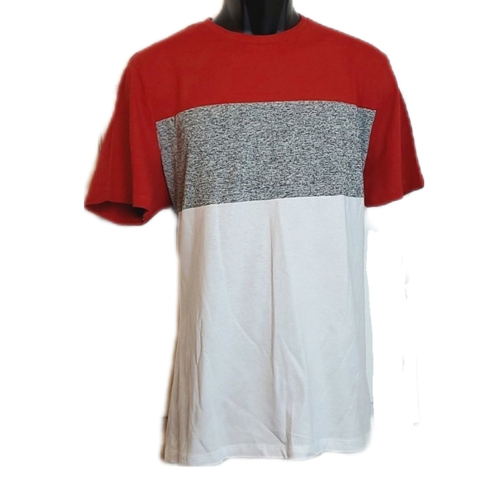 Primark Men's Red Colorblock T-Shirt Size 2XL